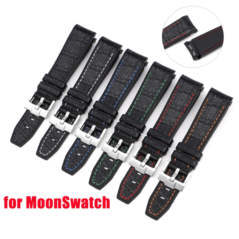 Cinturino In Silicone Con Estremità Curva Da 20Mm Per Omega X Swatch Joint Moonswatch Constellation Bracciale Uomo Donna Cinturino Per Orologio Subacq