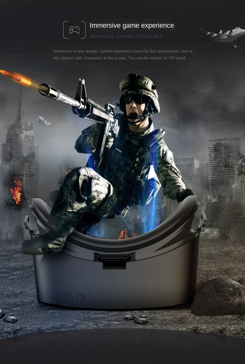 Virtual Reality Glasses 2G + 16G VR All In One AR Glasses With HD Screen 2K 3D 2560X1440 Bluetooth Game Wifi OTG