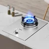 Stainless Steel Gas Stove - Household, Table Embedded Dual-Purpose, Pulse Electronic Ignition, Flameout Protection. 4
