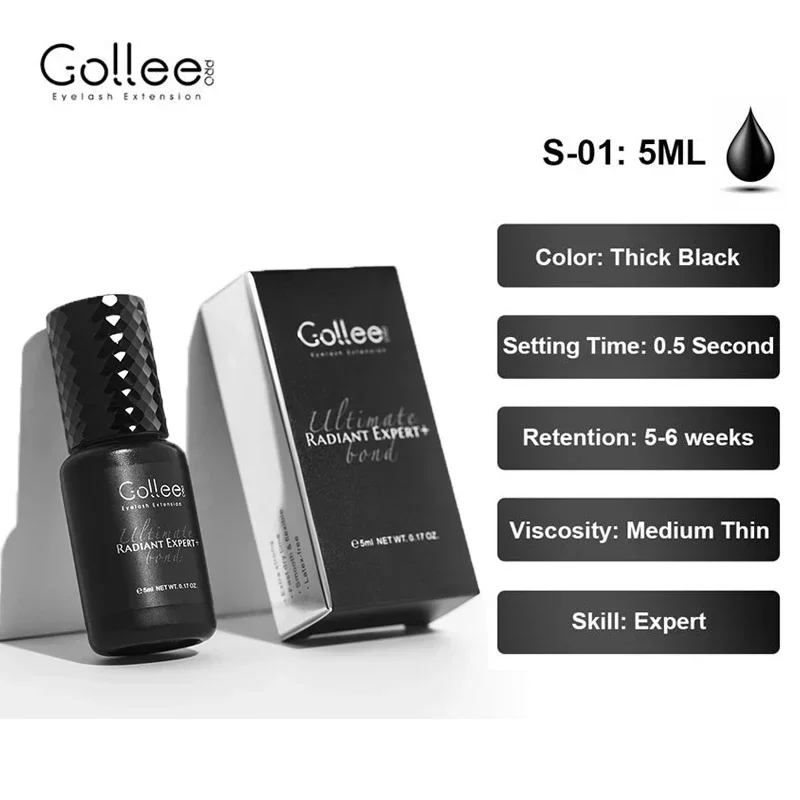 Gollee 0.5s Fast Drying Wholesale Price 10PCS Gule Lash Eyelash Hypoallergenic Ladhesivo pestañas supplies eyelash extensions 4
