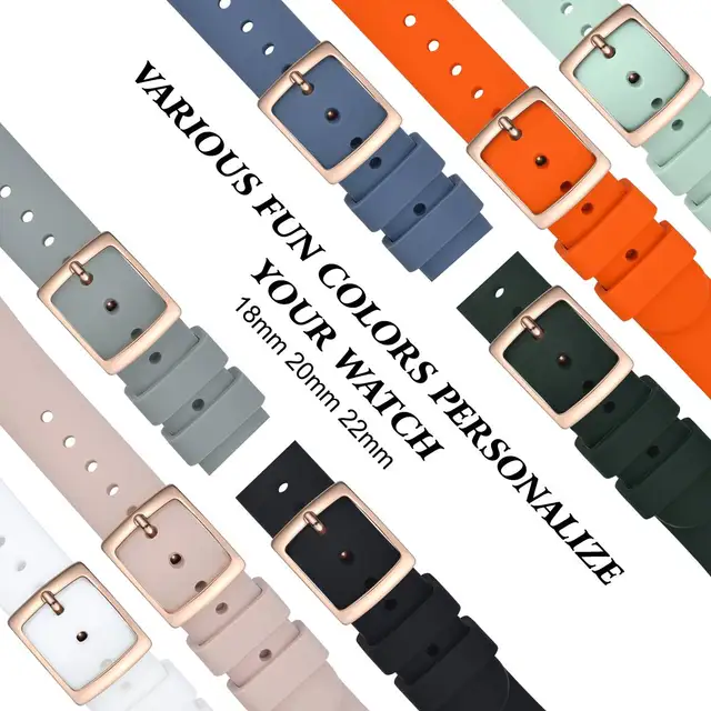 Pulseira De Silicone Para Relógio ANNEFIT - Impermeável E Ajustável