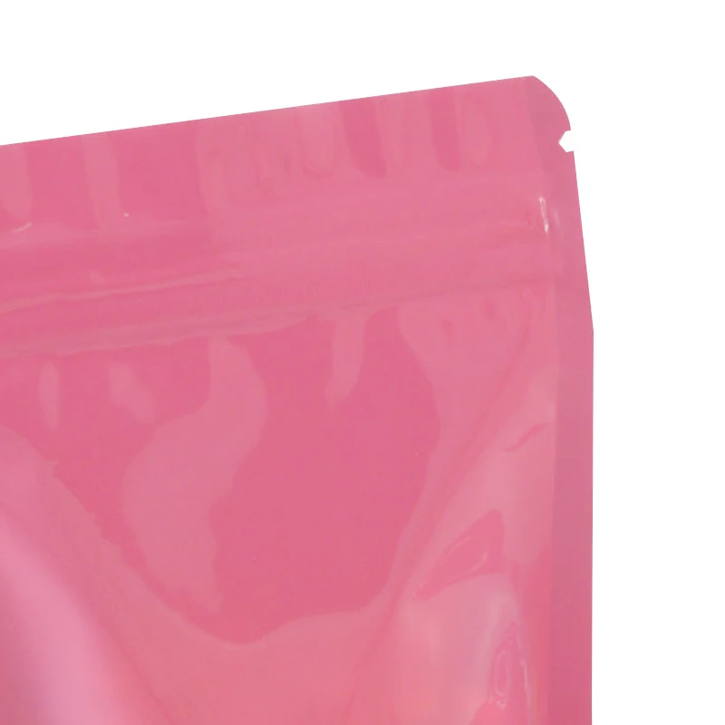 Clear Window 100 Pcs 1g-3.5g-28g Stand Up Zip Lock Bag Food Storage Colors Pouches Reusable Food Plastic Bag Glossy Color bag 6
