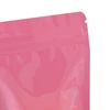 Clear Window 100 Pcs 1g-3.5g-28g Stand Up Zip Lock Bag Food Storage Colors Pouches Reusable Food Plastic Bag Glossy Color bag 6