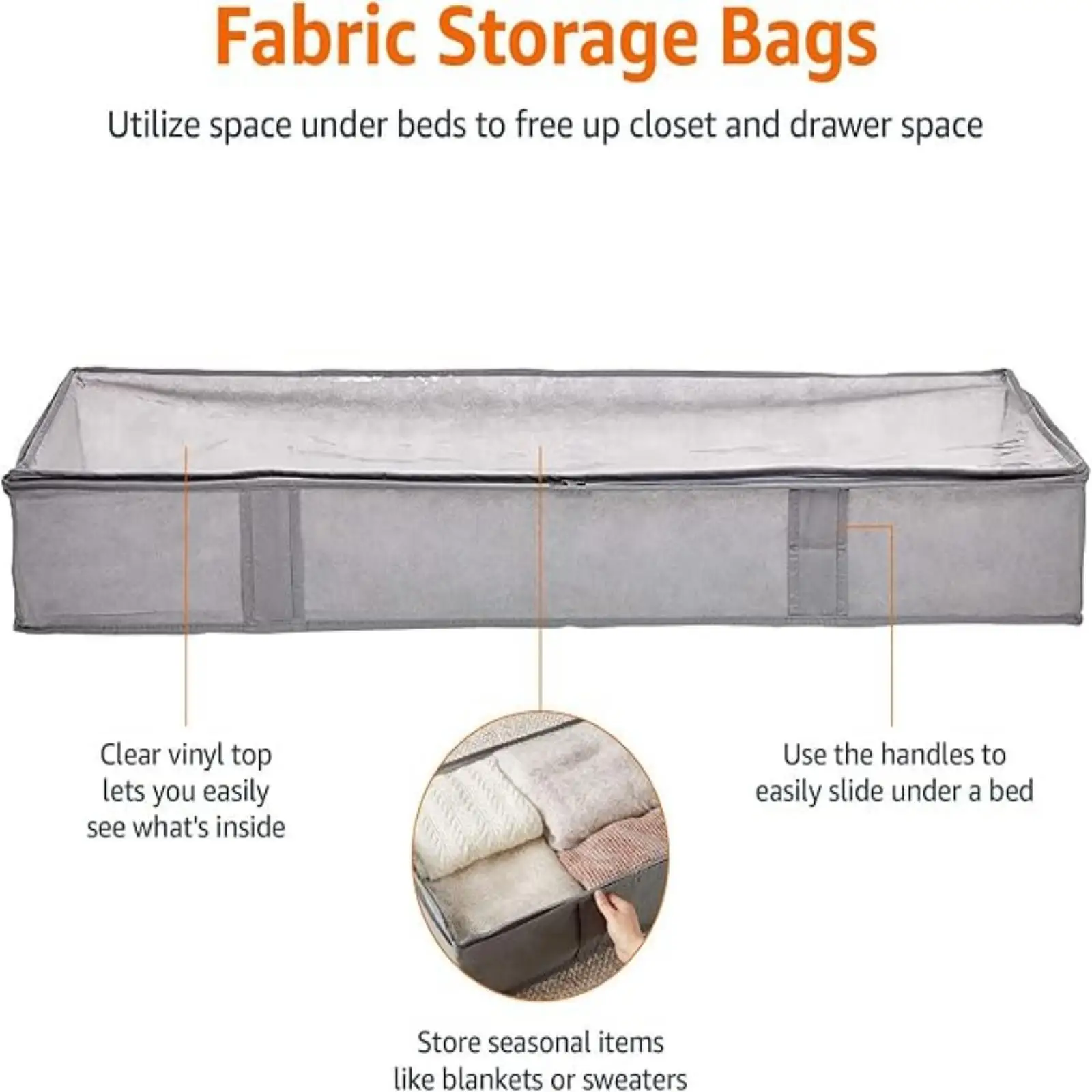 Large Bed Bottom Storage Box Foldable Clothing Quilt Storage Bag Household Dust and Moisture Bedroom Toy Sundries Organizing Bag 5
