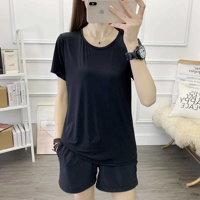 Women's Long Sleeve Sport Stand Collar Quick Dry Shirt Running Workout Breathable Top Ice Silk Female Basic Clothing