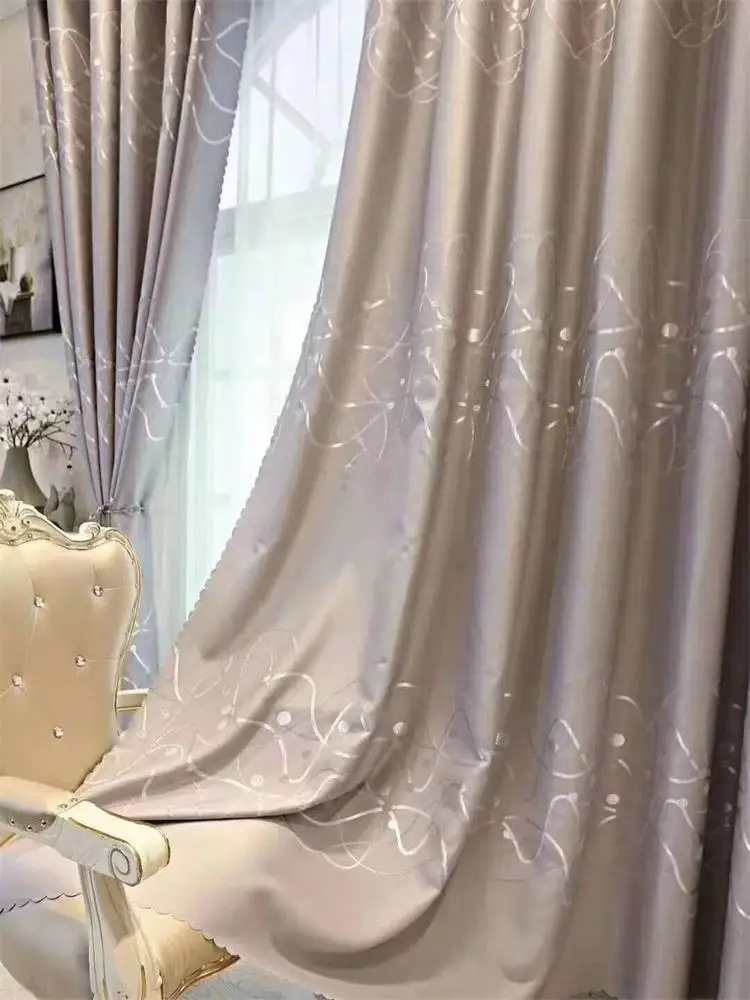 2022 New Custom Curtains Nordic Minimalist Modern Thick Bedroom Living Room Blackout Curtain Luxury Window Drapes For Home