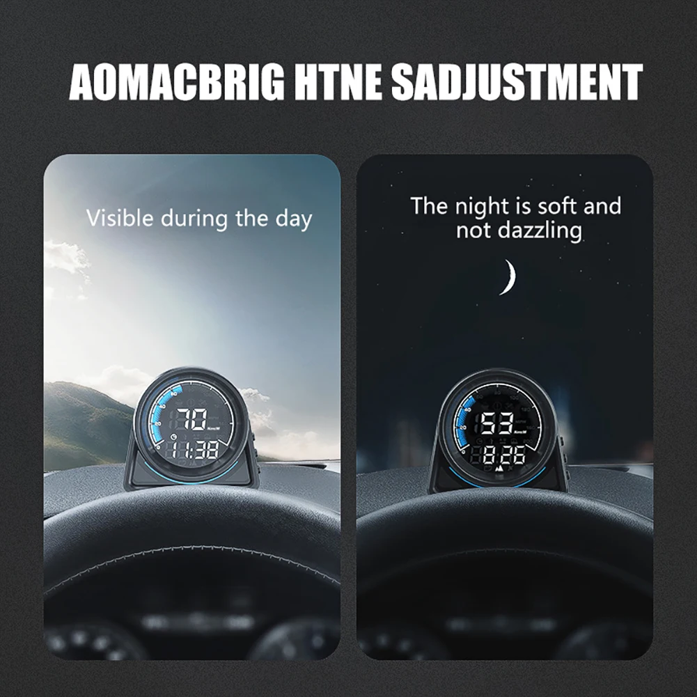 º    GPS HUD  ÷, 2.4 ġ ȭ, 5-24V USB  ڵ ׼