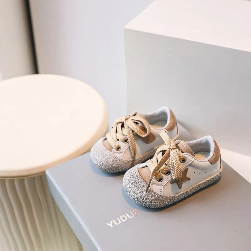 DIMI Spring/Autumn Boy Girl Toddler Shoes Fashion Soft Microfiber Leather Infant Sneakers Comfortable Non-Slip Casual Baby Shoes