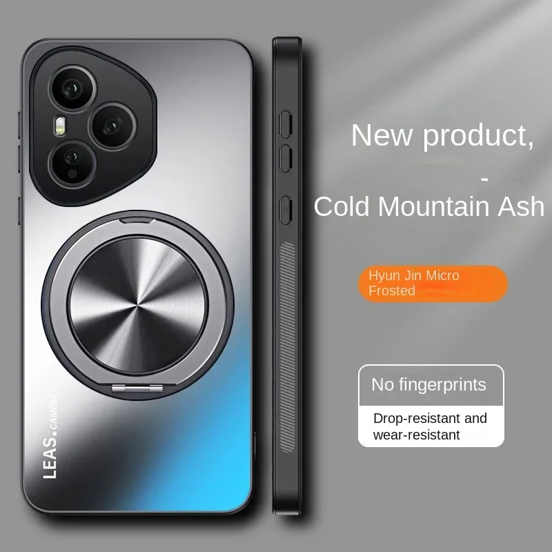 Huawei Honor Pro Hard Matte Case with Ring Stand and Magnetic Protective Back Cover