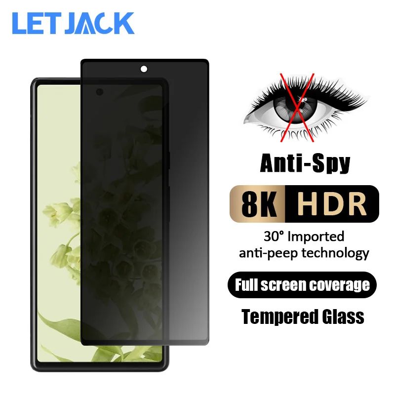 

Full Cover Anti-spy Tempered Glass for Google Pixel 7A 6A 5A 4A 3A Privacy Film for Google Pixel 7 6 5 4 3 2 XL Screen Protector