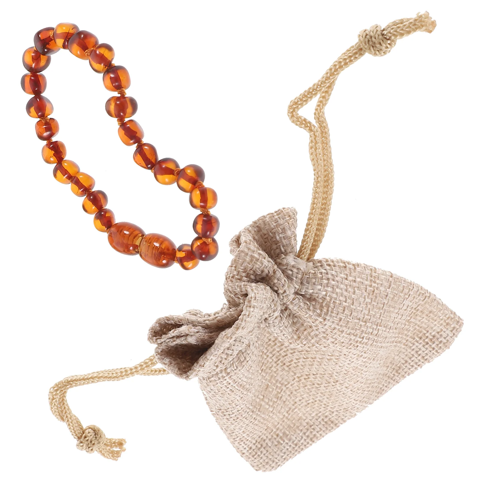 

1 Set of Amber Bracelet Natural Amber Baby Bracelet Baby Teething Chain Bracelet
