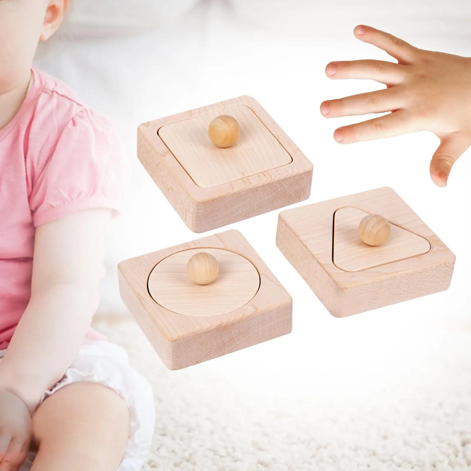 Wooden Shape Peg Puzzle Interaction Toy Teaching Aids Geometric Peg Shapes Motor Activity Toy Early Educational for Gift Babies