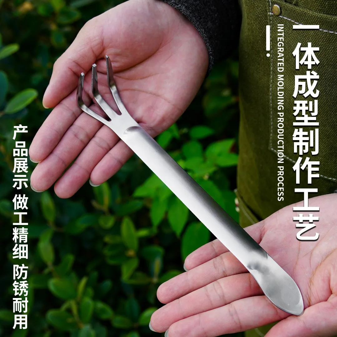 Thickened bonsai special rake, gardening rake, handmade bonsai pruning and planting dual-use soil compactor
