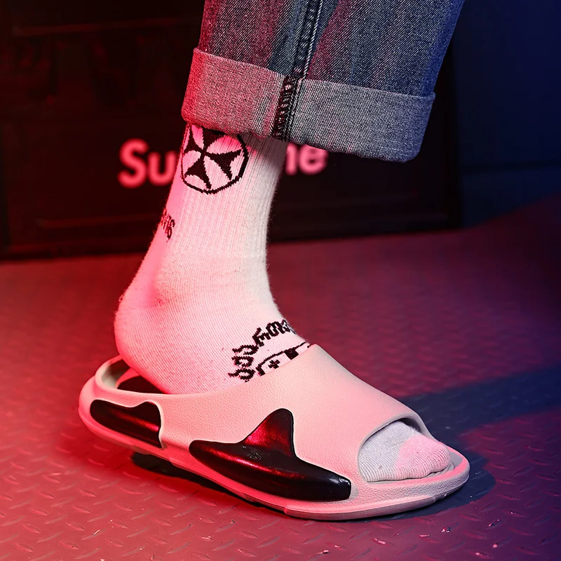 Tofflor för kvinnor och män Halkskydd med tjock sula Mjukt skum Sliders Tofflor för inomhus utomhus_voghion.com