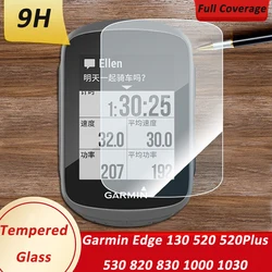 Premium Tempered Glass Screen Protector - 9H Shockproof Full Cover Protective Film - 1 Piece (For Garmin Edge 1000)