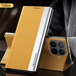 Elegant 6D Plating Leather Flip Magnetic Stand Cover - Xiaomi 17T (Yellower - 03)