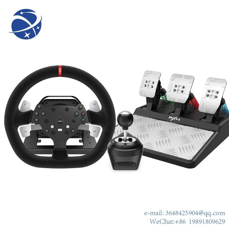 

YYHC Wholesale PXN V10 ps4 driving racing gaming steering wheel force feedback with clutch pedals for ps4, xbox series, pc