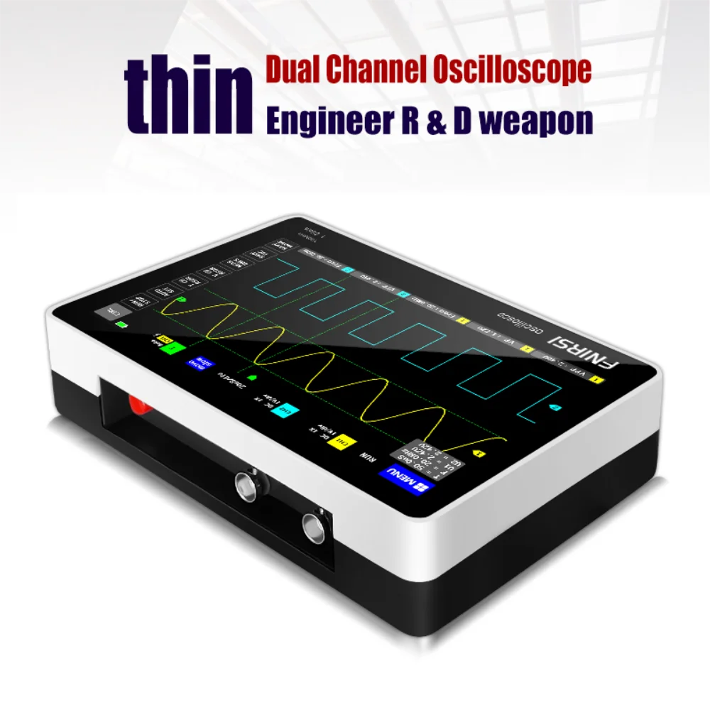 FNIRSI 1013D 7 Inch Digital Tablet Oscilloscope Dual Channel 100M Bandwidth 1GS Sampling Rate Portable Mini Tablet Oscilloscope 5