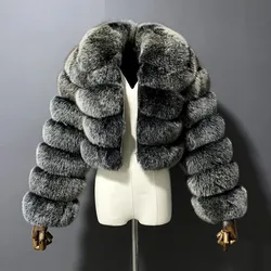 2024 Women Fashion Faux Fur Coats Autumn Winter High Quality Fluffy Short Jackets Ladies ry Tops C41