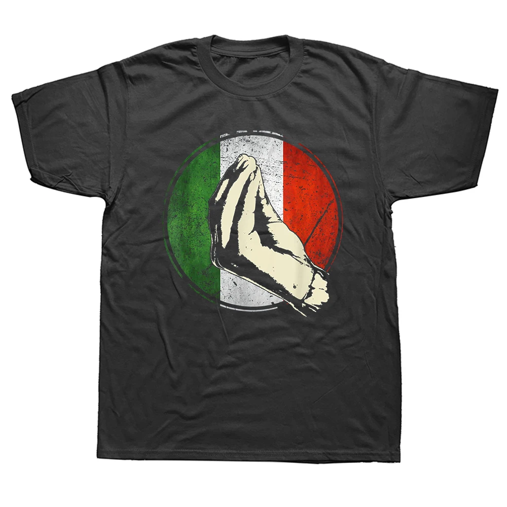 Italienisches Geschenk Lustige Italien 100% Baumwolle T-Shirts Herren Damen Mode Print T-Shirt Locker Übergroß Streetwear Hip Hop Unisex T-Shirt