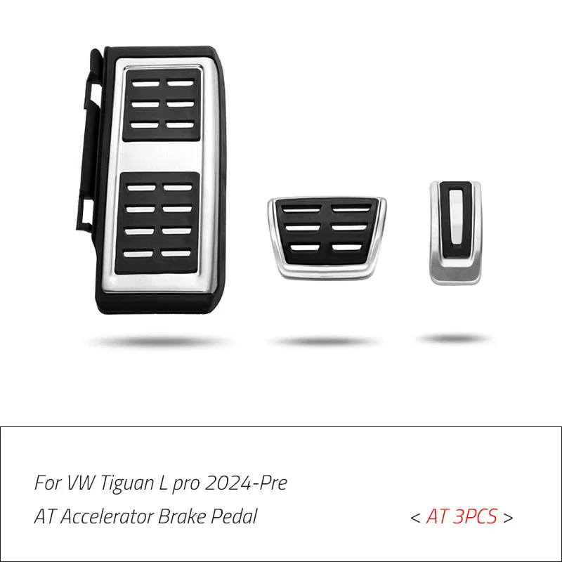 Pédales Voiture Antidérapantes VW Tiguan L Pro 2024 - Accélérateur, Frein, Repose-pieds En Acier Et Silicone