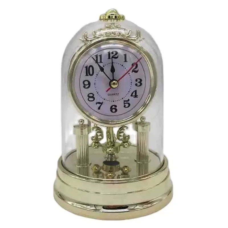 Retro Desk Clock European Style Mute Alarm Stopwatch For Living Room Office Desktop Decoration Gifts