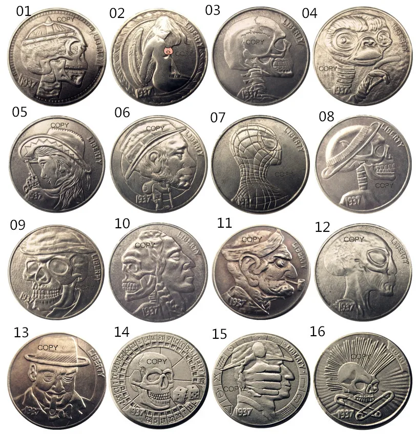 

BU(01-16) Хобо никелевый 1937-D трехногий бриллиантовый никелевый редкий креативный пришельцев забавная КОПИЯ монета