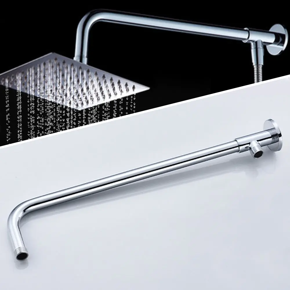 Stainless Steel Bathroom Accessories Wall Mounted Sprinkler Head Rod Shower Extension Arm Shower Head Extension Pipe