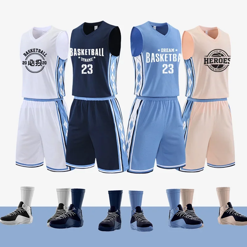 Hot Sale Mens Basketball Jerseys High Quality Fabric Polyester Mesh Breathable Youth Basketball Shirts Wear LQ1965
