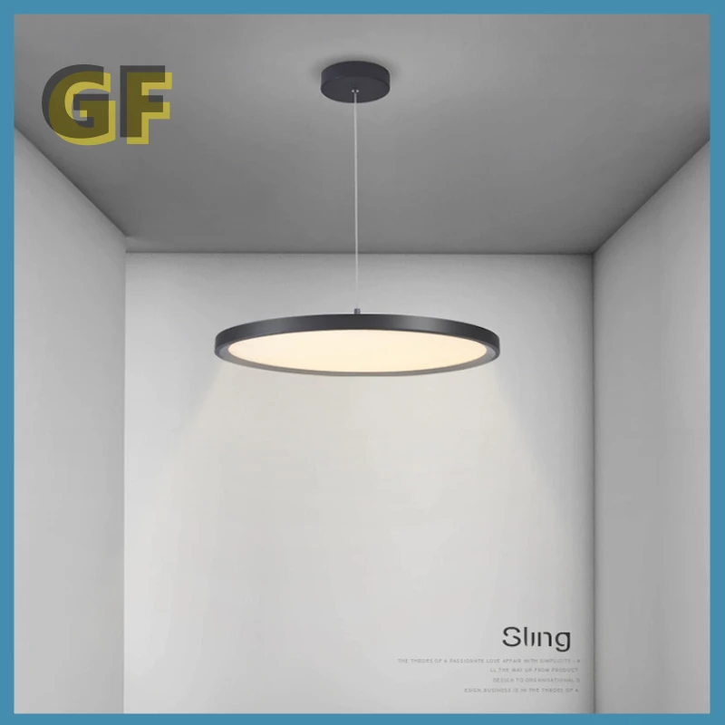 Modern Minimalist Led Pendant Lights Nordic Circular Kitchen Decor Hanging Light Fixture Creative Bedroom Living Room Lustre