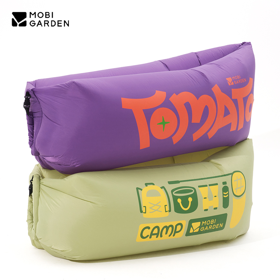 MOBI GARDEN portable inflatable camping sofa lazy camping automatic inflatable bed outdoor air mat
