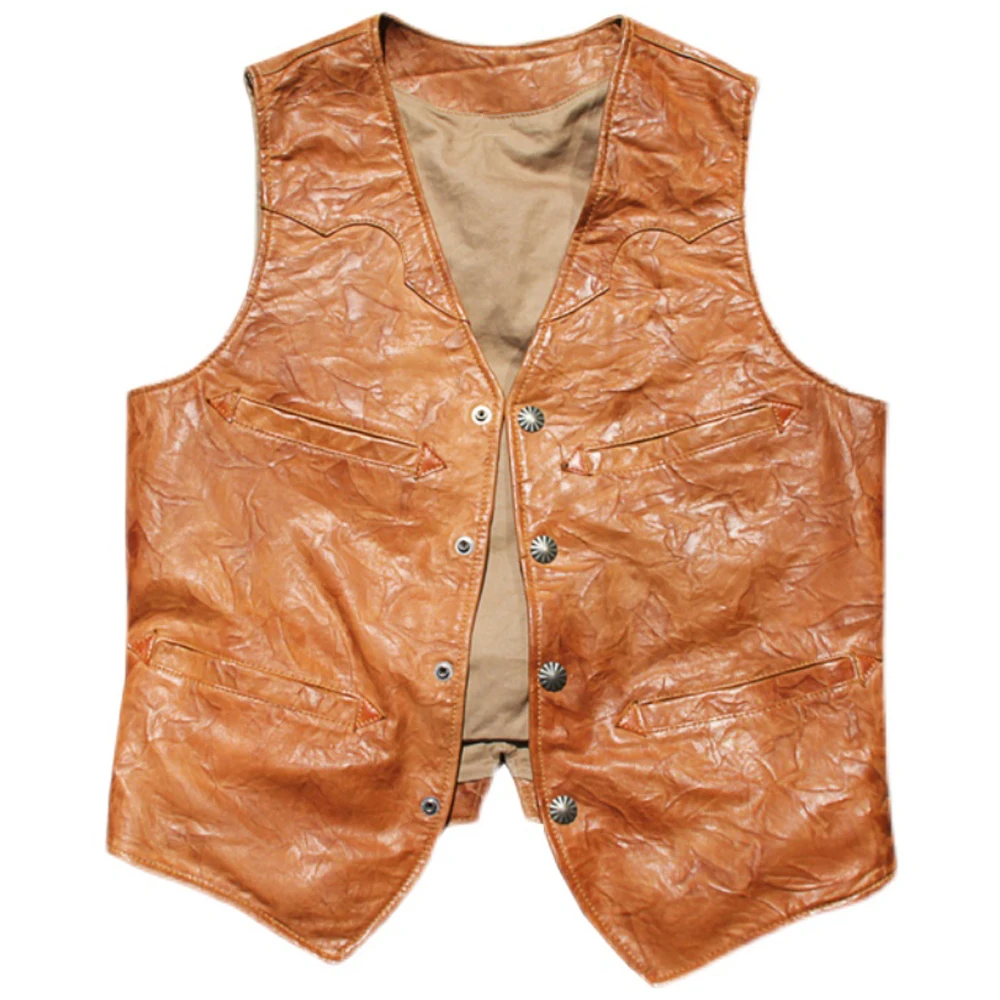 

Жилет мужской из натуральной овечьей кожи, куртка, блейзер и жилет в Западном и американском стиле, свадебное платье, имбирный цвет