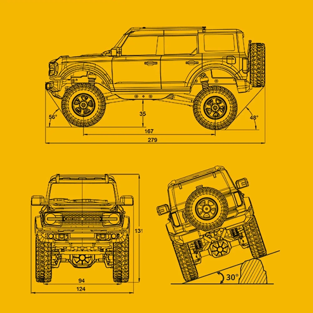 성인용 FMS RC 자동차 1/18 브롱스 4x4 오프로드 너기츠 스톰 RC 시뮬레이션 전기 리모컨 모델 자동차, 2.4GHz RTR RC카