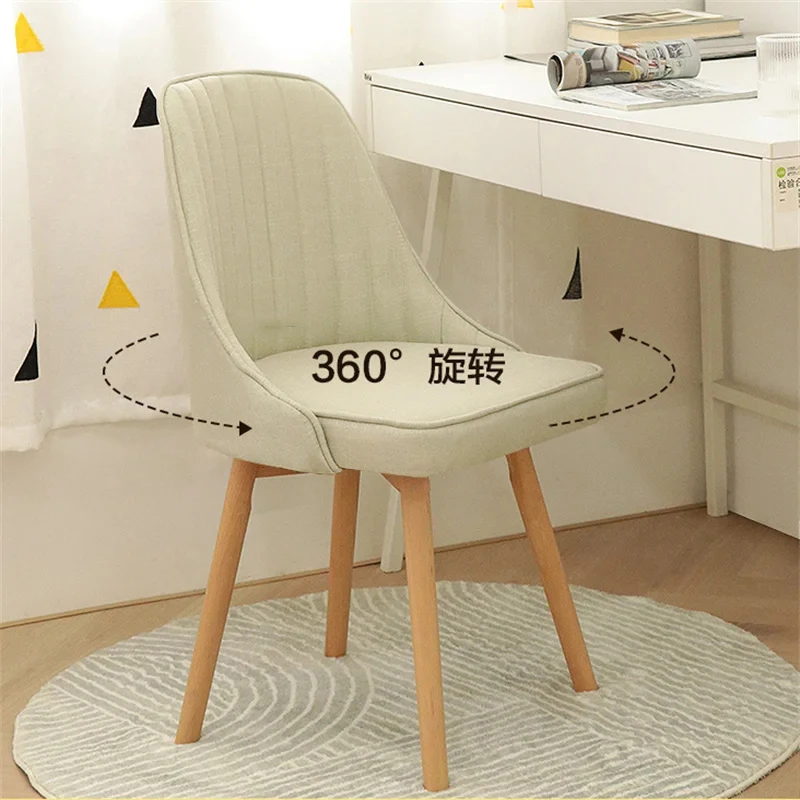 

Household Students Desk and Chair Simple Modern Furniture Wood Dining Chair Study Swivel Chair Pink Vanity Chairs for Bedroom