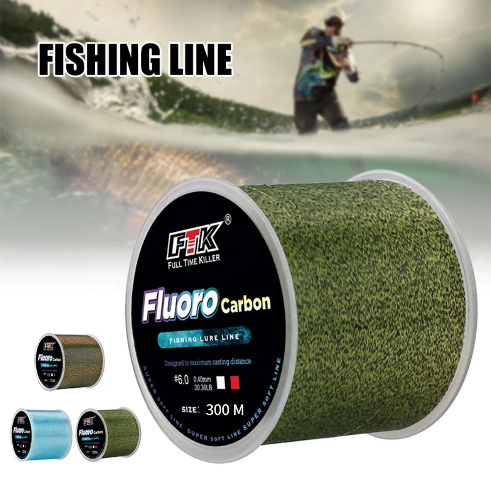 FTK 300M Fishing Nylon Line Japanese Fluoro Carbon Coating Process