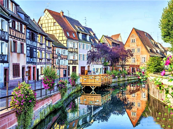 Diamond Painting House Scenery 5D Diamond Mosaic Seaside Landscape Rhinestone Embroidery Full Round Drill Home Decor CY-FJ00131-AE5