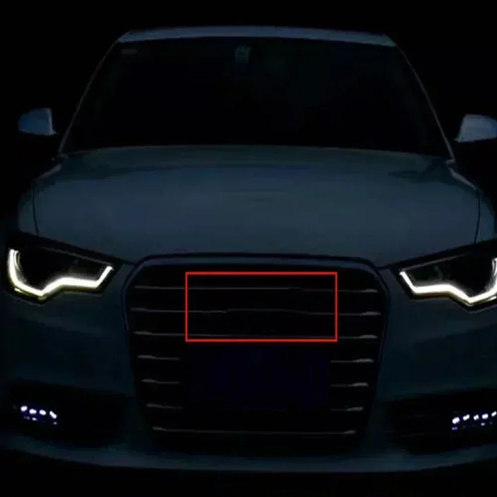 허브 캡 핫 2025 27.3cm 블랙 엠블럼 아우디 배지 라이트 4D 아우디 그릴 라이트 화이트 LED 그릴 배지 라이트 아우디 A5 A3용