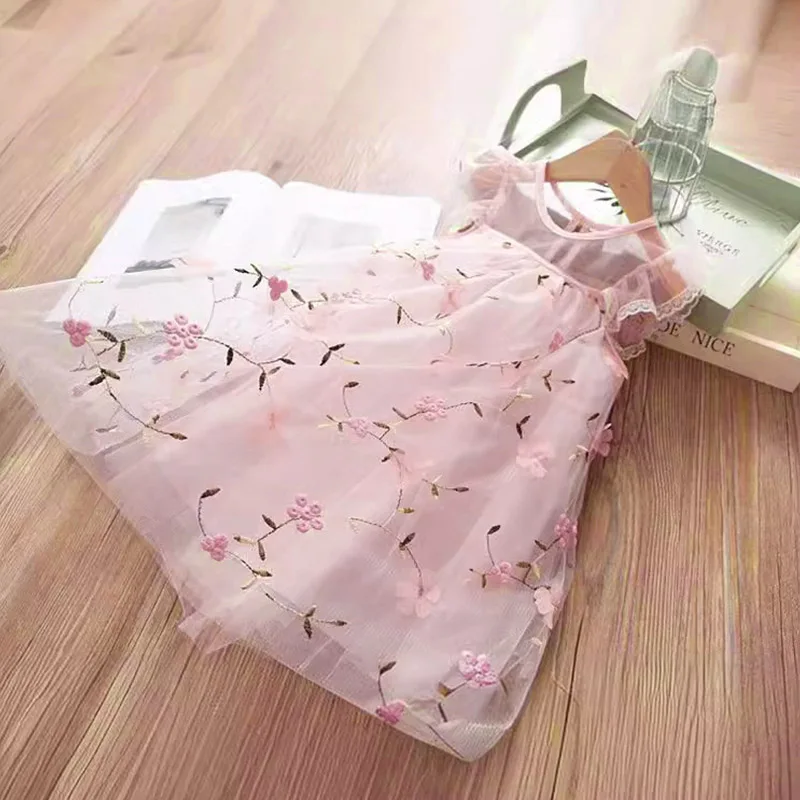 Summer New Floral Baby Girl Princess Dress, Wedding Party Children’S Clothing Baby & Maternity