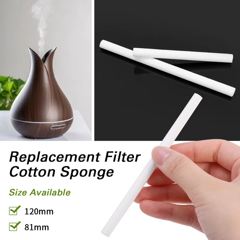 100/1PCS Humidifier Filter Replacement Cotton Sponge Stick for Humidifier Aroma Diffuser Mist Maker Air 81/120mm Humidifier Filter Cotton Sponge Stick