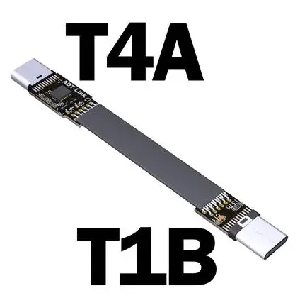 Cabo de Extensão Plana de Velocidade Total Fita Fpv Usb 3.1 tipo c 90 Graus Ângulo Acima e Abaixo Usb-c Dados Gen2 10gbps - Imagem 6