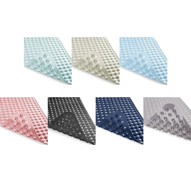 

C90D Shower Mat for Shower Stall Floors Bathtub Mat Non Slip Firm Grip Bathroom Mat with Strong Suction Cups Drainage Holes