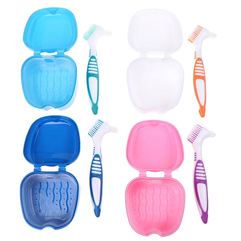 

Denture Bath Box Organizer Dental False Teeth Storage Box with Hanging Net Container Cleaning Teeth Cases Artificial Tooth Boxes