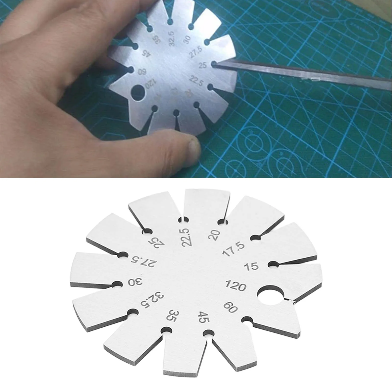 Bevel Angle Gauge 15‑120 Degree Protractor for Knife Blade Measuring digital angle protractor angle protractor angle measuring tool
