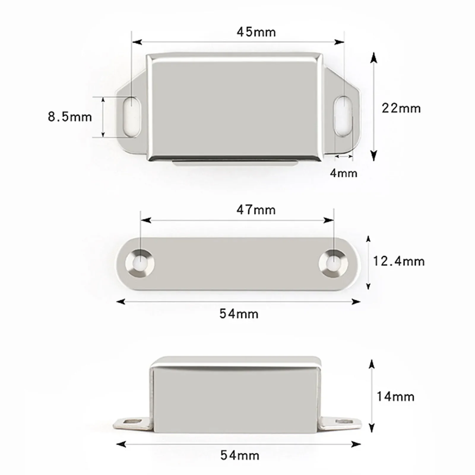 1pc Magnetic Cabinet Catches Magnet Door Stops Bumper Catch Door Closer Screw Fit Closet Cupboard Furniture Hardware