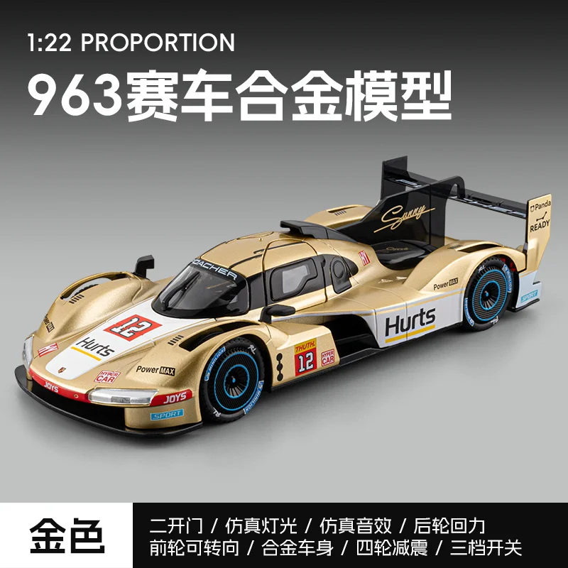 Porsche 963 LMDh Circuit Endurance Racing Car Diecast Model - Alloy Sports Car Replica