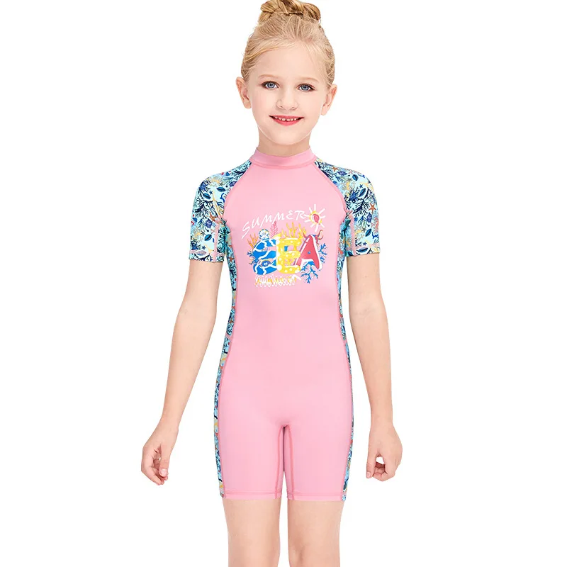 Maillot de bain une pièce pour filles, vêtements de plage pour enfants, maillots de bain à séchage rapide, vêtements de bain trempés, dessin animé, Nairobi, Orn, 2-12 ans