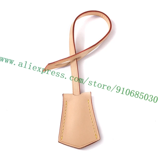 Luxury Vachetta Leather Luggage Tag With Clip Personalised 