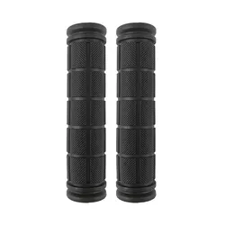 Black Anti - Slip Silicone Bicycle Handlebar Gloves - Durable and Detachable Grip Covers (1 pair)