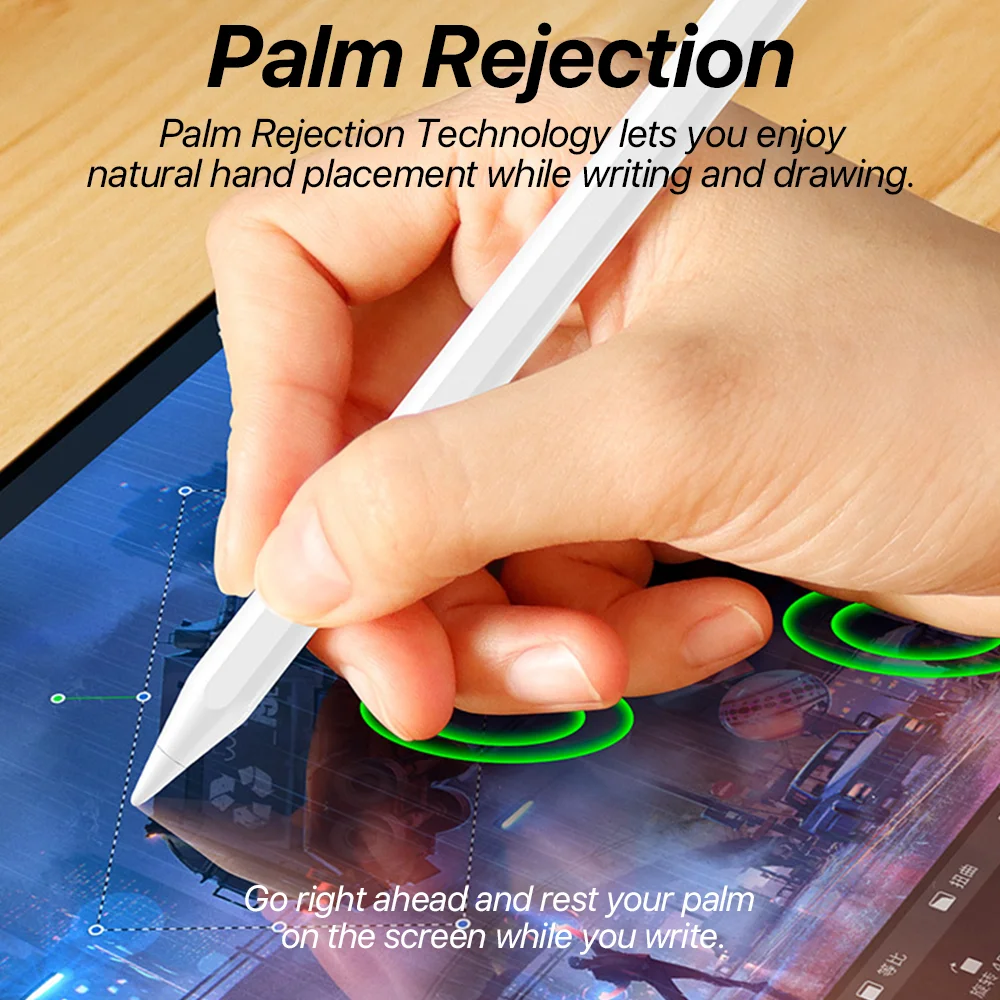 Caneta de Carregamento sem Fio para Ipad Apple Pencil Rejeição de Palma Inclinação Caneta Bluetooth Acessórios Ipad 20232023 - Imagem 4