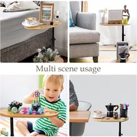 ไม้อ่างอาบน้ําถาดด้านข้าง,ไม้ไผ่อ่างอาบน้ําถาดตาราง,ความสูงปรับอิสระBathแคดดี้ถาดอ่างอาบน้ําด้านข้างตารางHome Spa 6